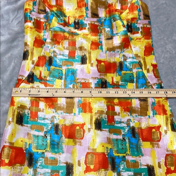 NWOT Tahari ASL Abstract Print Dress Sheath Dress Sz 2 - Picture 6 of 11
